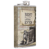  beste vader ooit camera Vaderdag Antiek Heupfles (Rechts)