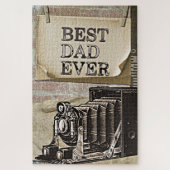 Beste vader ooit camera Vaderdag hoogste Legpuzzel (Verticaal)