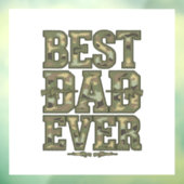 Beste vader ooit Camo vintage graveerontwerp_1 Raamsticker (Vel 3)