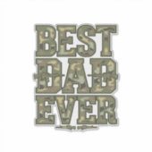 Beste vader ooit Camo vintage graveerontwerp_1 Sticker (Voorkant)