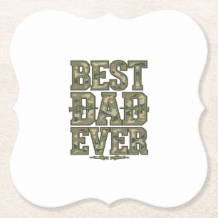 Beste Vader Ooit Camo Vintage Gravure Ontwerp_1 Kartonnen Onderzetters