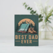 Beste vader ooit camping ontwerp briefkaart (Staand voorkant)