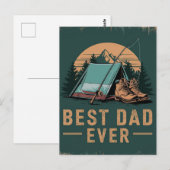 Beste vader ooit camping ontwerp briefkaart (Voorkant / Achterkant)