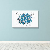 Beste vader ooit canvas afdruk (Insitu (Houten vloer))