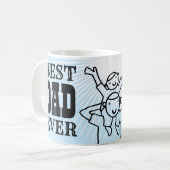 Beste vader ooit citaat Blue Typography Cartoon Va Koffiemok (Voorkant links)