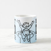 Beste vader ooit citaat Blue Typography Cartoon Va Koffiemok (Center)