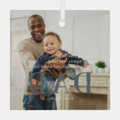 Beste vader ooit | Citaat- en fotocadeau Glas Ornament (Achterkant)