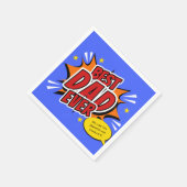 Beste vader ooit Comic Superheld Fathers Dag Servet (Hoek)