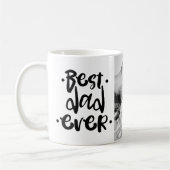 Beste vader ooit Cool Black Script Photo Vaderdag Koffiemok (Links)