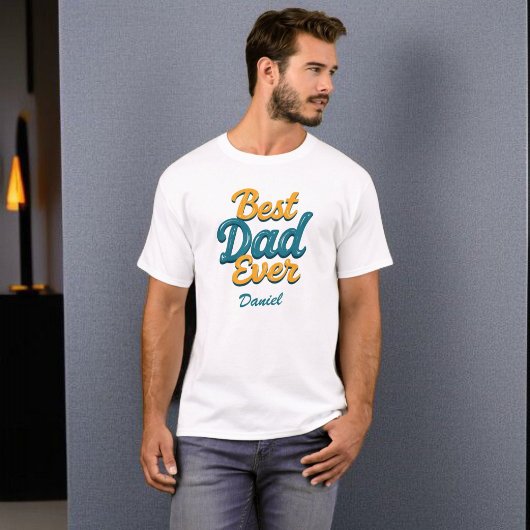Beste vader ooit | Cool Gepersonaliseerde Vaderdag T-shirt