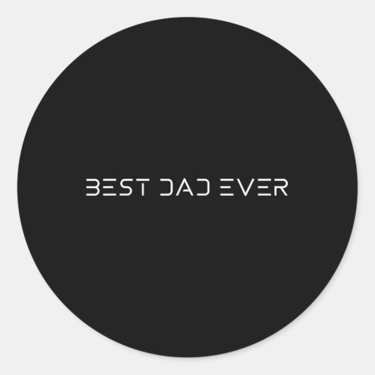 Beste vader ooit - Cool Modern futuristische vader Ronde Sticker (Voorkant)