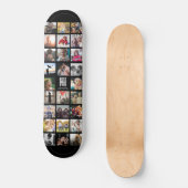 Beste vader ooit Cool Trendy Instagram Foto Collag Persoonlijk Skateboard (Voorkant)