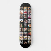 Beste vader ooit Cool Trendy Instagram Foto Collag Persoonlijk Skateboard (Voorkant)