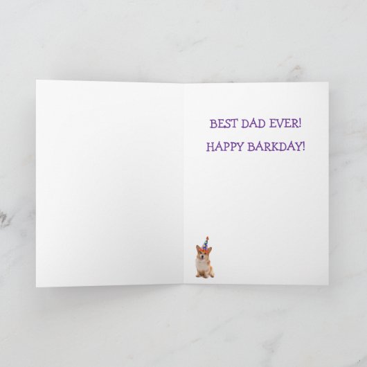 Beste vader ooit Corgi verjaardag Feestdagen Kaart (Binnen)
