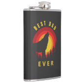 "Beste vader ooit" Coyote Wolf Sunrise Heupfles (Rechts)