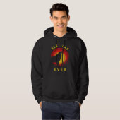 "Beste vader ooit" Coyote Wolf Sunrise Hoodie (Voorkant volledig)