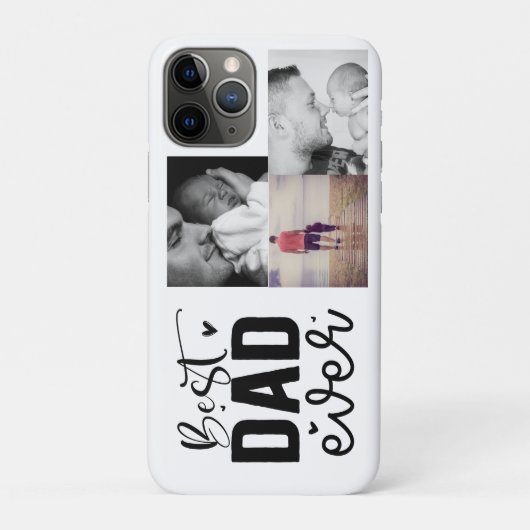 Beste vader ooit Custom 3 foto Case-Mate iPhone Case (Achterkant)