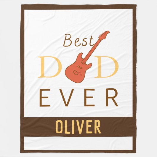 Beste vader ooit Cute Cool Modern Trendy Vaderdag Fleece Deken (Voorkant)