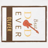 Beste vader ooit Cute Cool Modern Trendy Vaderdag Fleece Deken (Voorkant (Horizontaal))