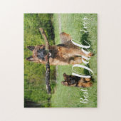 Beste vader ooit Cute Dog Pet Foto Fathers Day Legpuzzel (Verticaal)