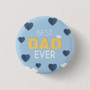 Beste vader ooit, Cute Vaderdag Ronde Button 3,2 Cm