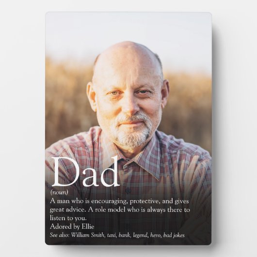 Beste vader ooit Definitie Foto Jigzaag Puzzle Fotoplaat (voorkant)