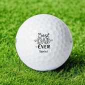 Beste vader ooit | Doodle Script Vaderdag Gift Golfballen