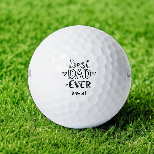 Beste vader ooit | Doodle Script Vaderdag Gift Golfballen