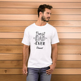 Beste vader ooit | Doodle Script Vaderdag Gift T-shirt