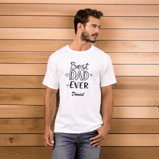 Beste vader ooit | Doodle Script Vaderdag Gift T-shirt