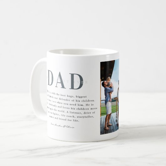 Beste vader ooit | Drie fotocollage Koffiemok (Voorkant links)