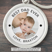 BESTE VADER OOIT Een foto gepersonaliseerd op maat Sleutelhanger