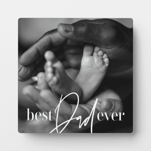 Beste vader ooit een moderne, eenvoudige elegante  fotoplaat (Voorkant)