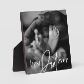 Beste vader ooit een moderne, eenvoudige elegante  fotoplaat (Voorkant)