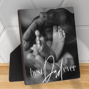 Beste vader ooit een moderne, eenvoudige elegante  fotoplaat