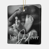 Beste vader ooit een moderne, eenvoudige elegante  keramisch ornament (Links)