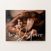 Beste vader ooit een moderne, eenvoudige elegante  legpuzzel (Horizontaal)