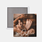 Beste vader ooit een moderne, eenvoudige elegante  magneet (Voorkant / Achterkant)