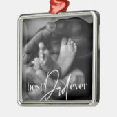 Beste vader ooit een moderne, eenvoudige elegante  metalen ornament (Links)