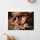 Beste vader ooit een moderne, eenvoudige elegante  notitiekaartje (Voorkant / Achterkant in situ)