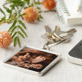 Beste vader ooit een moderne, eenvoudige elegante  sleutelhanger (Zijkant)