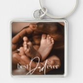 Beste vader ooit een moderne, eenvoudige elegante  sleutelhanger (Voorkant)