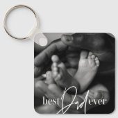 Beste vader ooit een moderne, eenvoudige elegante sleutelhanger (Voorkant)