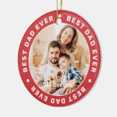 Beste vader ooit een moderne, eenvoudige foto op m keramisch ornament (Links)