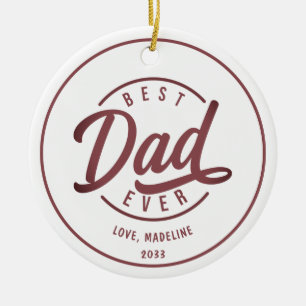 Beste vader ooit, een moderne foto keramisch ornament