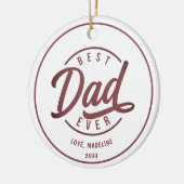 Beste vader ooit, een moderne foto keramisch ornament (Links)