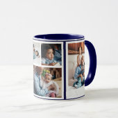 Beste vader ooit eenvoudig 5 foto-collage wit paar mok (Voorkant rechts)