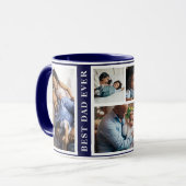 Beste vader ooit eenvoudig 5 foto-collage wit paar mok (Voorkant links)