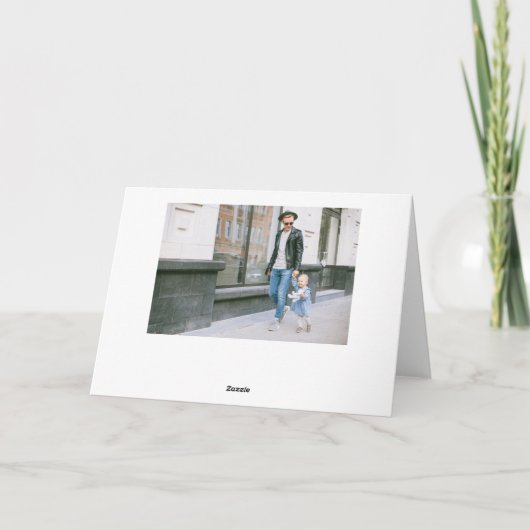 Beste vader ooit Eenvoudige Foto Collage Fathers D Kaart (Achterkant)