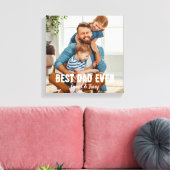 Beste vader ooit - eenvoudige vader familie een fo canvas afdruk (Insitu (Woonkamer))